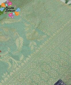 Peacock Green Colour Premium Banarasi Silk Saree