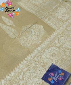 Lime Yellow Colour Premium  Banarasi Silk Cotton Saree