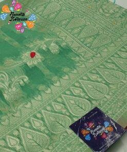 Peacock Green Colour Premium Banarasi Silk Cotton Saree