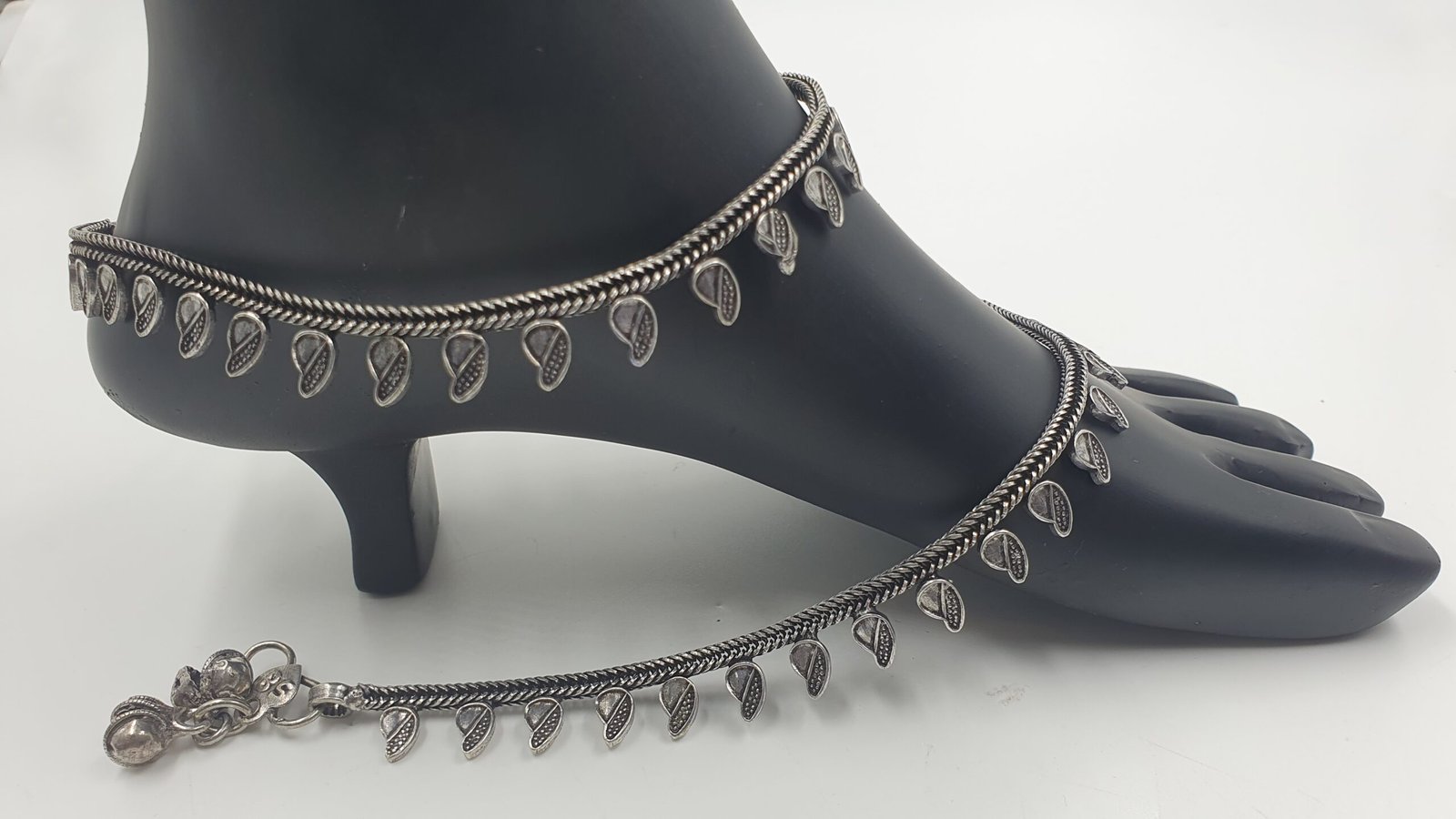 Oxidised Silver Anklet