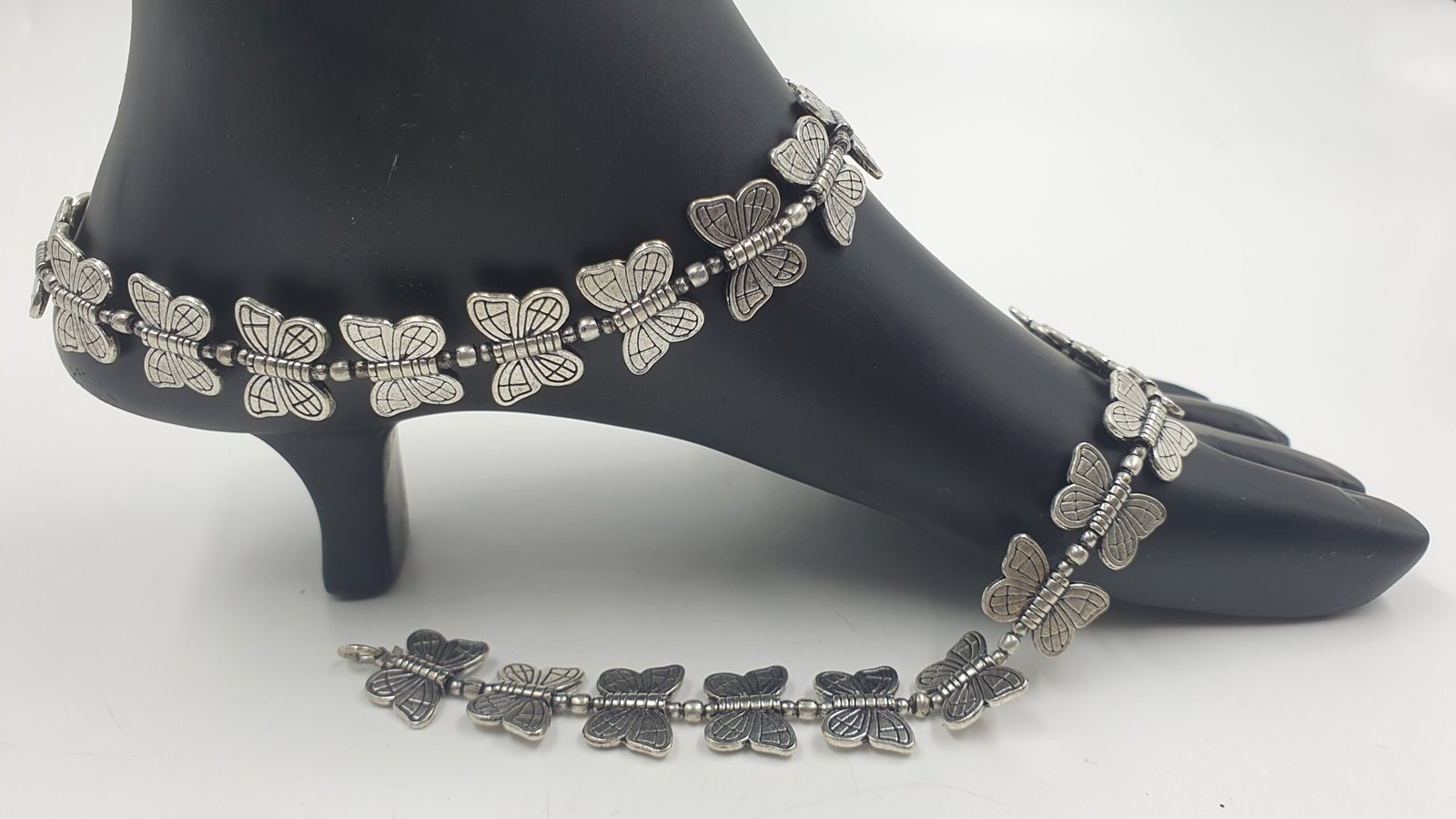 Oxidised Silver Anklet