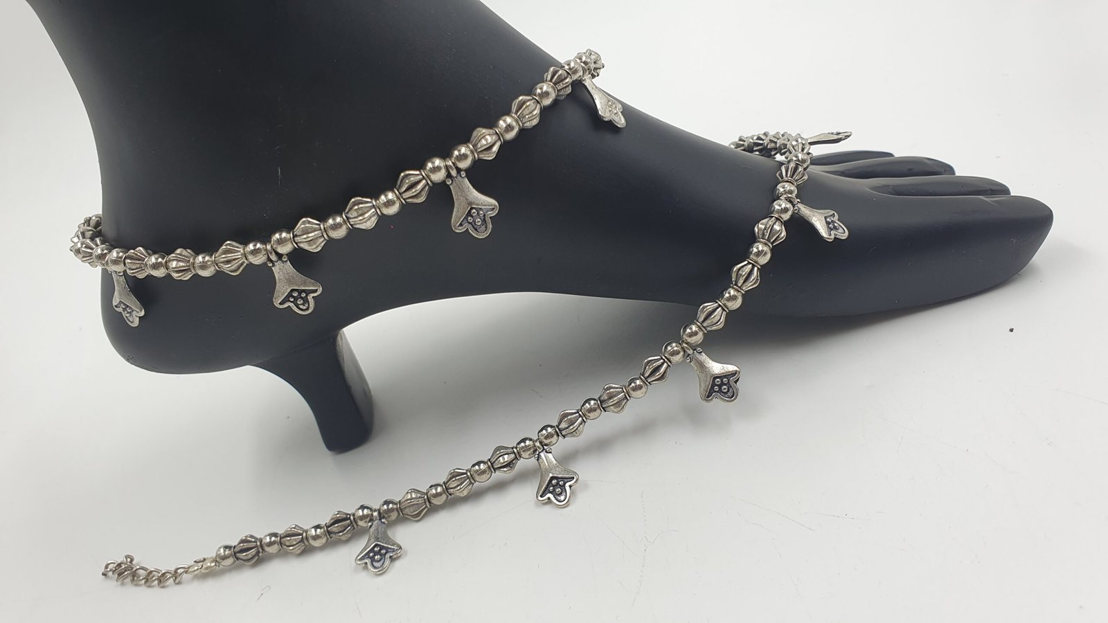 Oxidised Silver Anklet