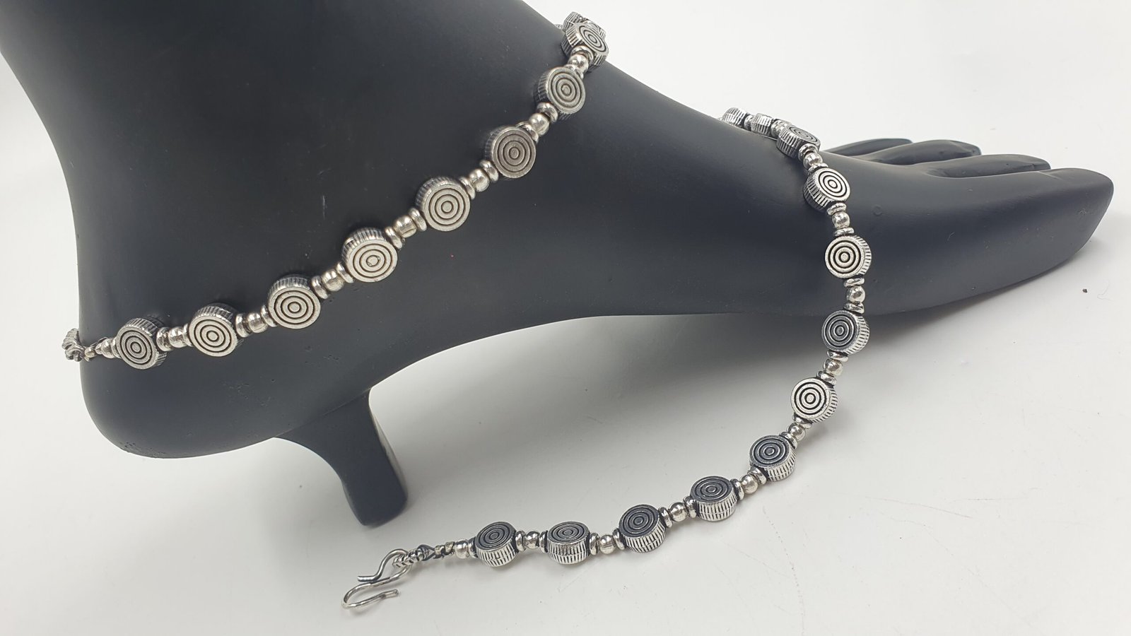 Oxidised Silver Anklet