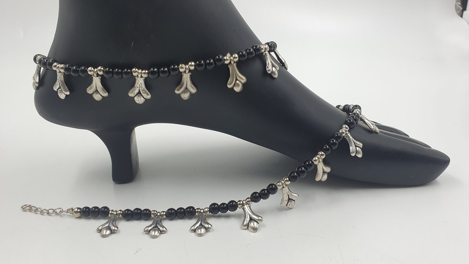 Oxidised Silver Anklet
