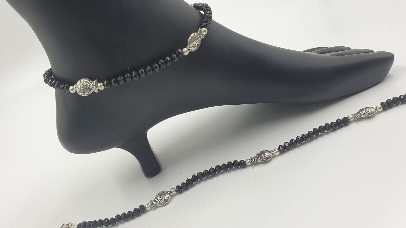Oxidised Silver Anklet