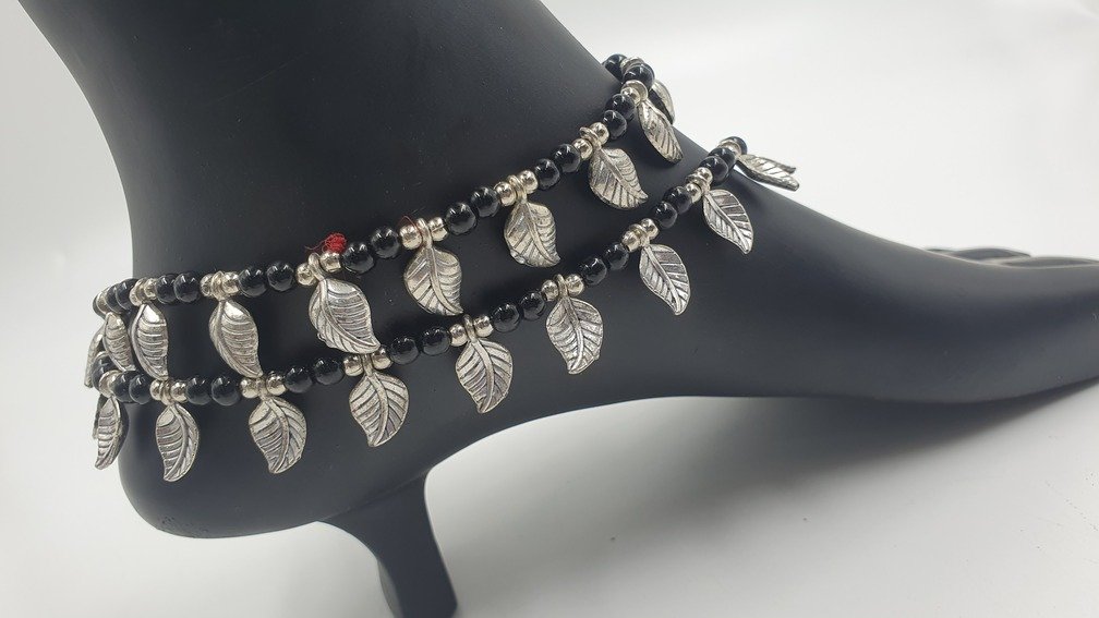 Oxidised Silver Anklet