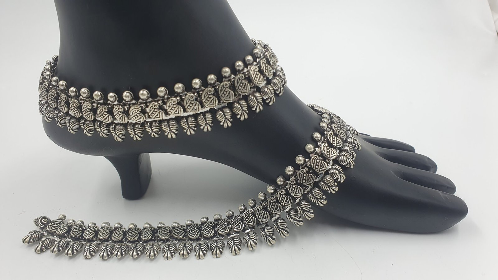 Oxidised Silver Anklet