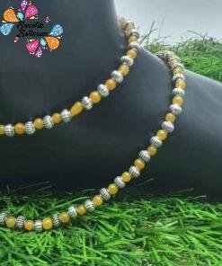 Alternative view of Oxidised Silver Anklet