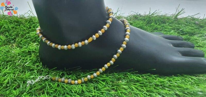 Oxidised Silver Anklet