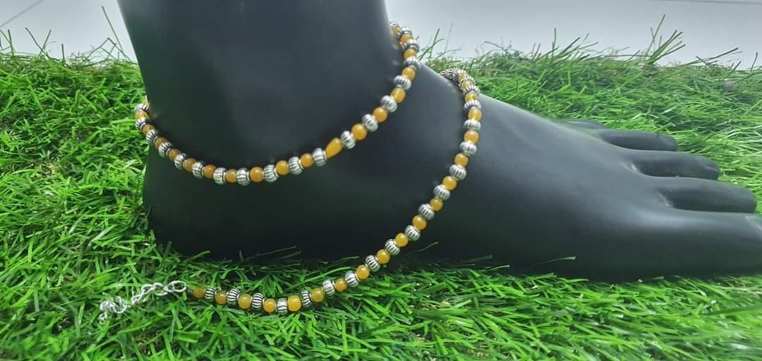 Oxidised Silver Anklet