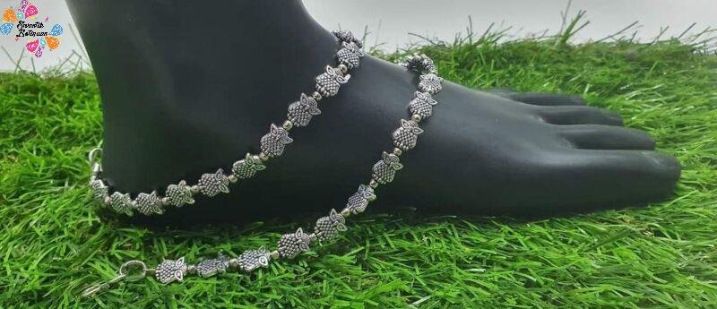 Oxidised Silver Anklet
