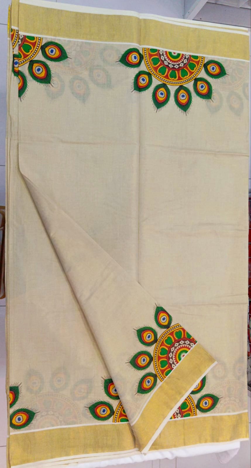 Chakra Feather Premium Tissue Silk Saree Chakra Feather Premium Tissue Silk Saree - Image 6