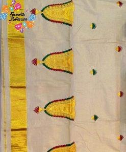 Floral Designer Kerala Tissue Silk Saree Floral Designer Kerala Tissue Silk Saree