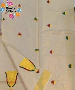 Floral Designer Kerala Tissue Silk Saree Floral Designer Kerala Tissue Silk Saree