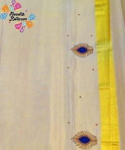 Floral Designer Kerala Tissue Silk Saree