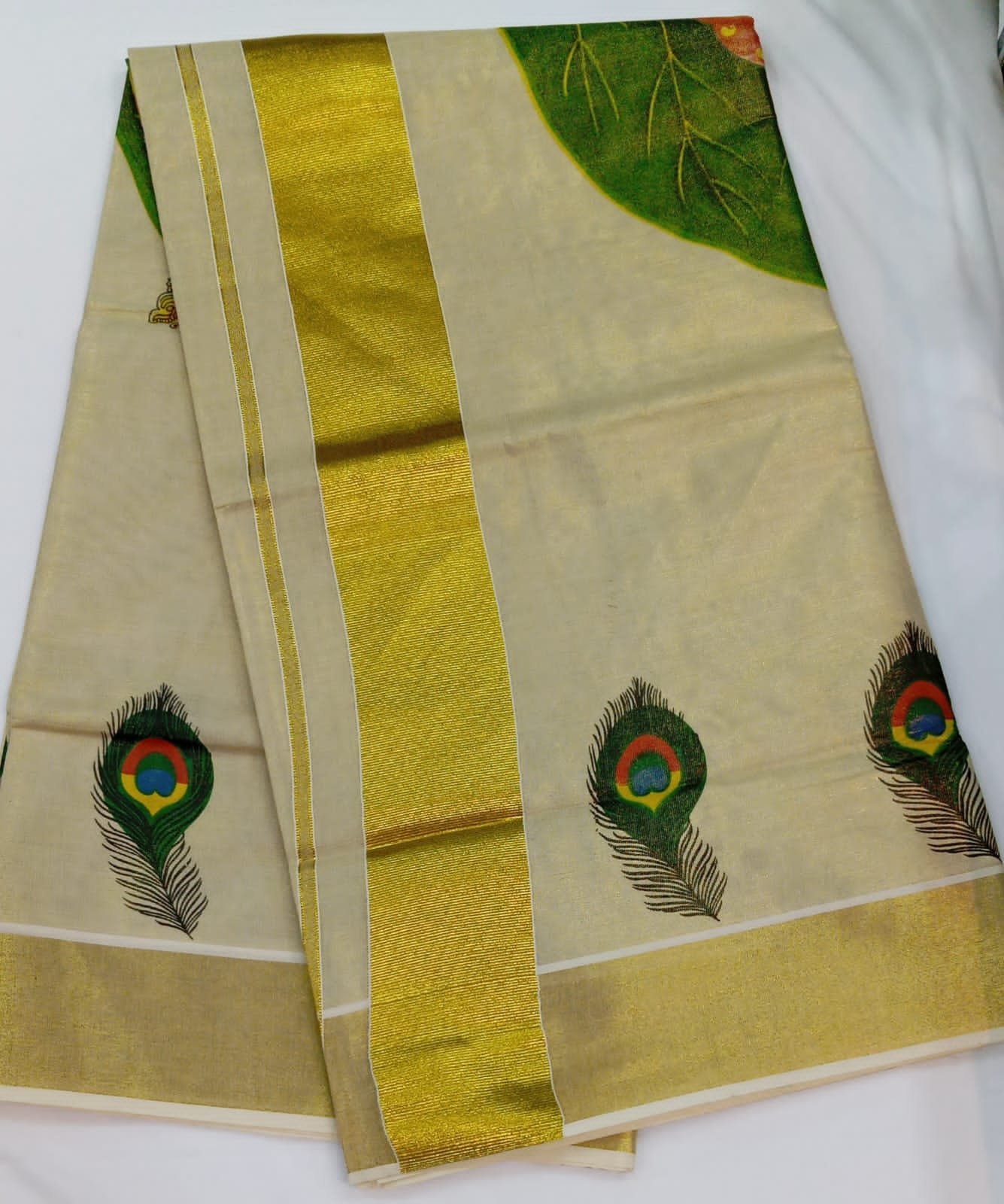 Krishna Leela Designer Kerala Tissue Silk Saree Krishna Leela Designer Kerala Tissue Silk Saree