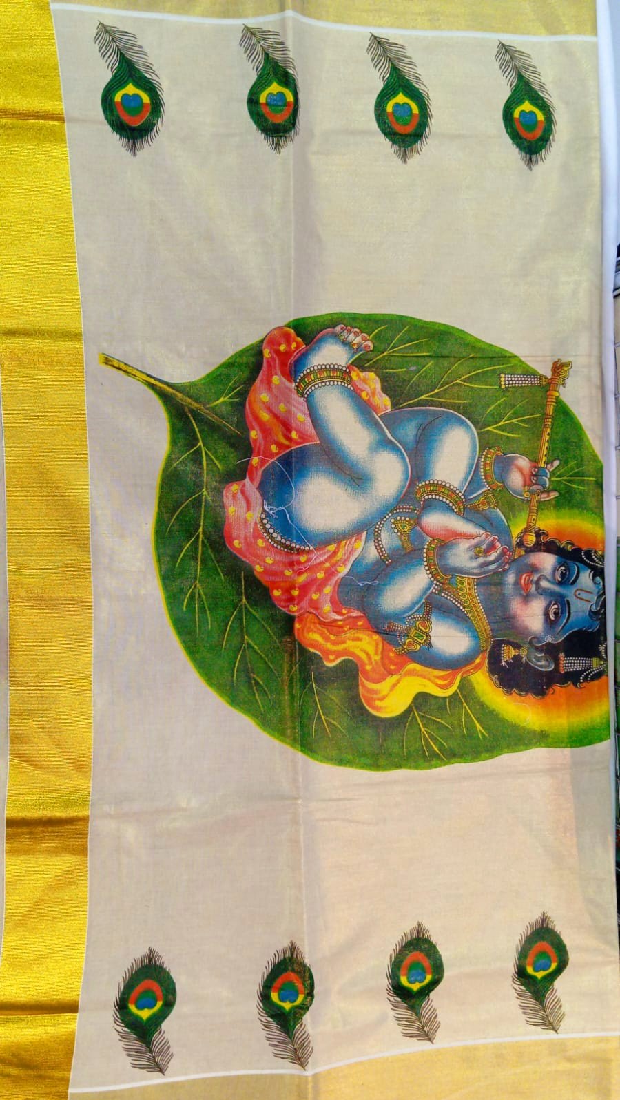 Krishna Leela Designer Kerala Tissue Silk Saree Krishna Leela Designer Kerala Tissue Silk Saree - Image 2