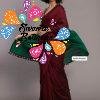 Maroon and Green Khadi Cotton saree Maroon and Green Khadi Cotton saree