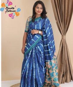 Dye Kalamkari Tussur Silk Saree