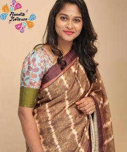 Dye Kalamkari Tussur Silk Saree