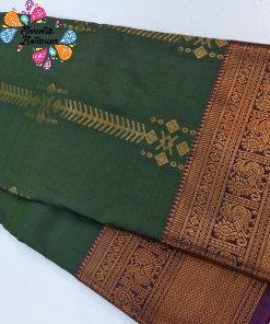 Castleton Green Colour Premium Kanchi Semi Silk Saree