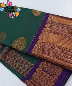 Castleton Green Colour Premium Kanchi Semi Silk Saree Castleton Green Colour Premium Kanchi Semi Silk Saree