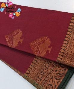 Jam Colour Premium Kanchi Semi Silk Saree