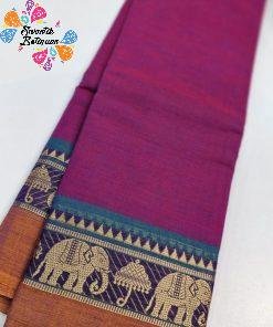 Purple Colour Pure Chettinad Cotton Saree