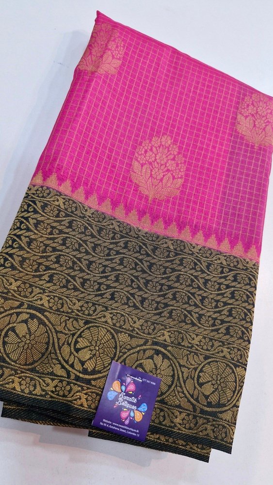 Light Pink and Green Colour Premium Banarasi Semi Silk Saree Light Pink and Green Colour Premium Banarasi Semi Silk Saree - Image 6