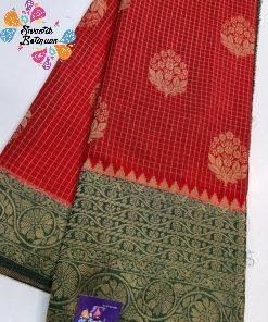 Red & Green Colour Premium Banarasi Semi Silk Saree Red & Green Colour Premium Banarasi Semi Silk Saree