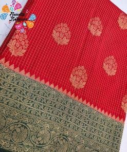 Red & Green Colour Premium Banarasi Semi Silk Saree Red & Green Colour Premium Banarasi Semi Silk Saree