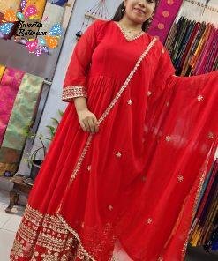 Beautiful Faux Georgette Ready Made Gown