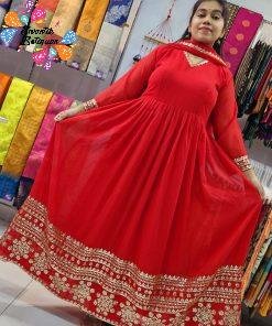 Beautiful Faux Georgette Ready Made Gown