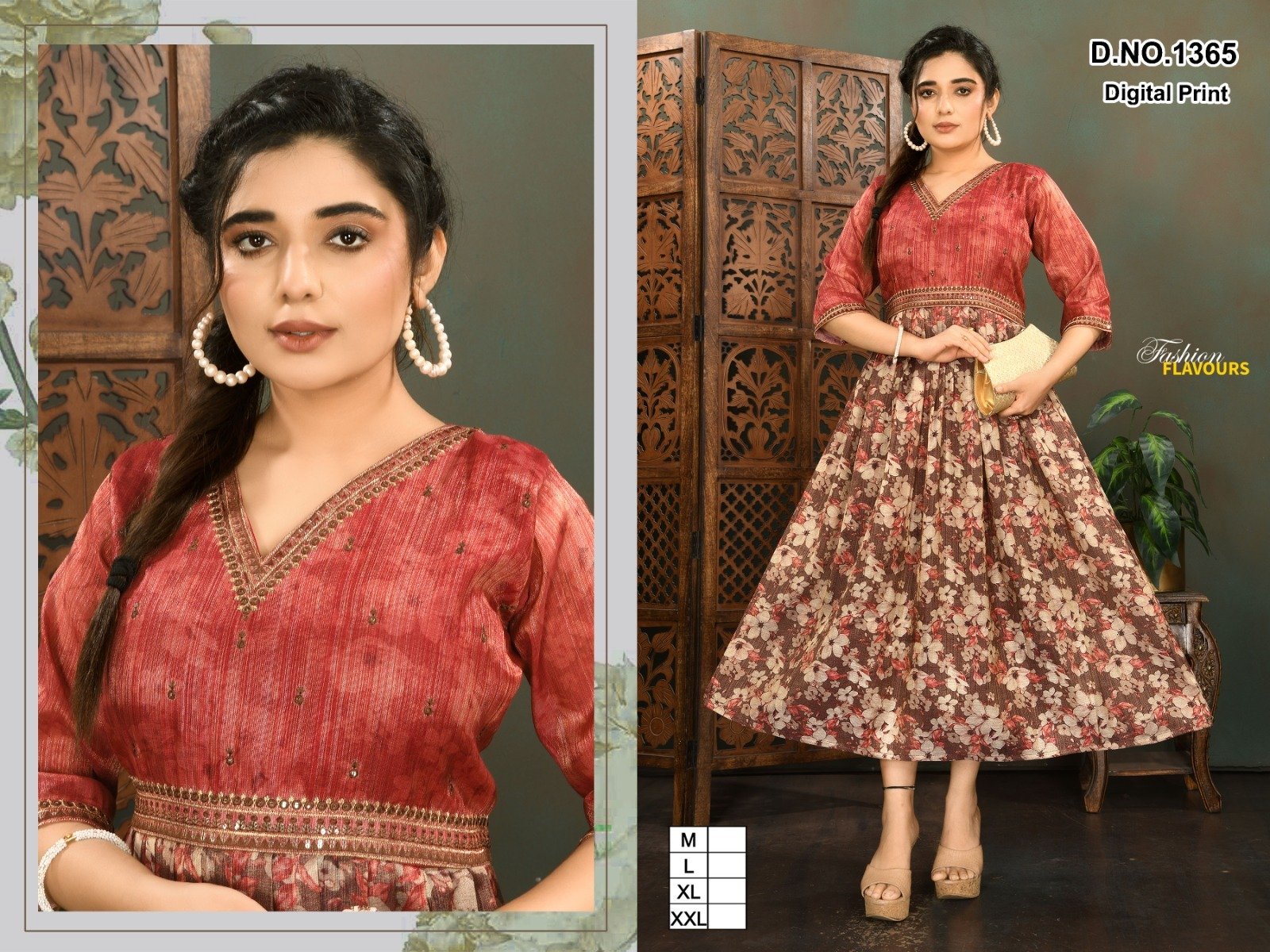 Premium Maroon Frock Style Tissue Silk Kurthi Premium Maroon Frock Style Tissue Silk Kurthi