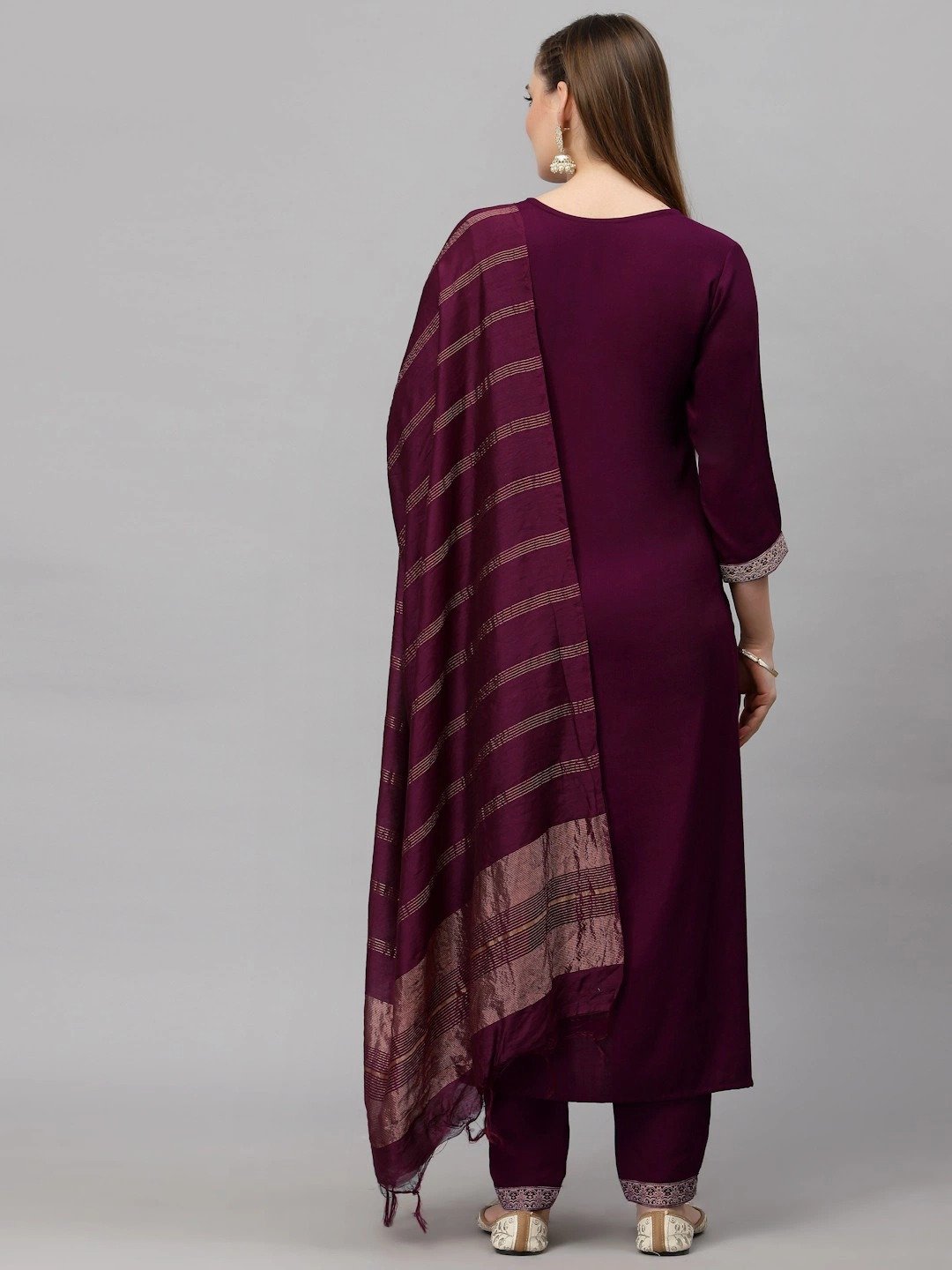 Premium Silk Cotton Ready Made Shalwar Suit Premium Silk Cotton Ready Made Shalwar Suit - Image 3