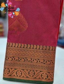 Jam Colour Premium Kanchi Semi Silk Saree Jam Colour Premium Kanchi Semi Silk Saree