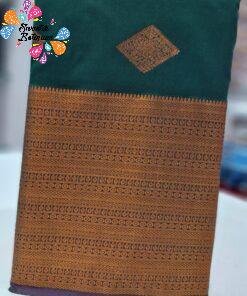 Castleton  Green Colour Premium Kanchi Semi Silk Saree