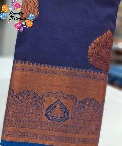 Indigo Colour Premium Kanchi Semi Silk Saree
