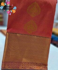 Rose Wood Colour Pemium Kanchi Semi Silk Saree