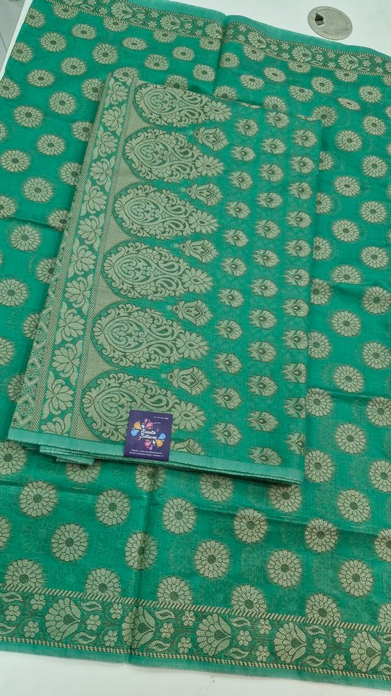 Peacock Green Pure Cotton Shalwar Material - Image 6