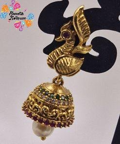 Peacock Designer Matte Finished Jhumkha Peacock Designer Matte Finished Jhumkha