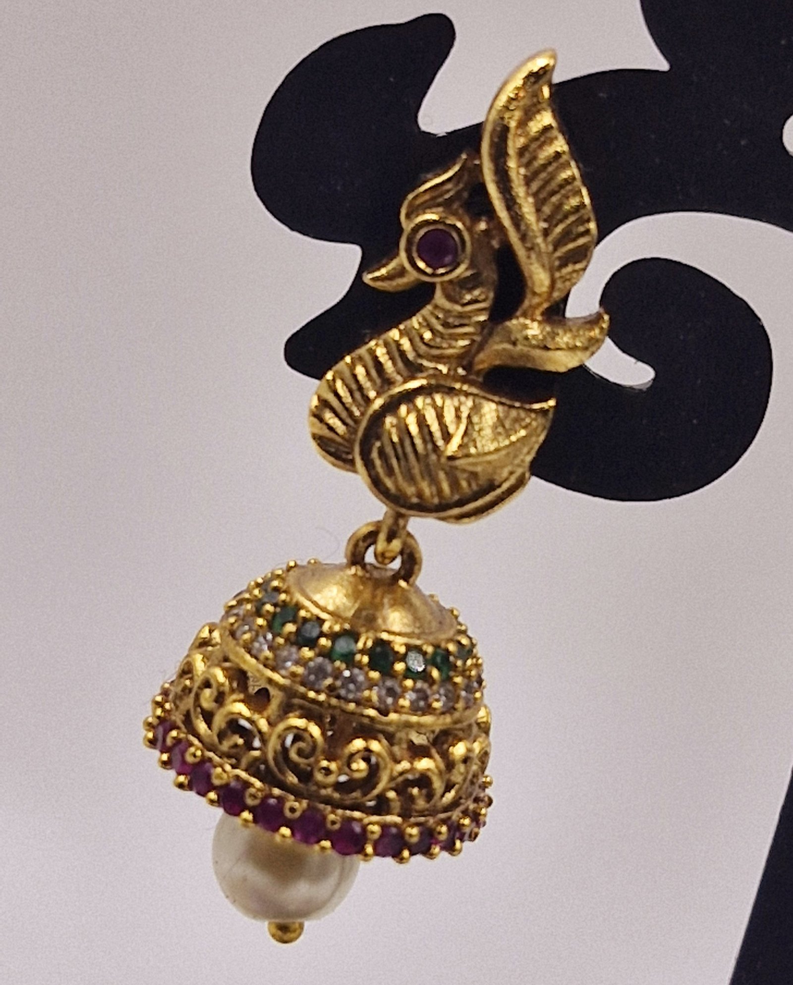 Peacock Designer Matte Finished Jhumkha Peacock Designer Matte Finished Jhumkha - Image 3