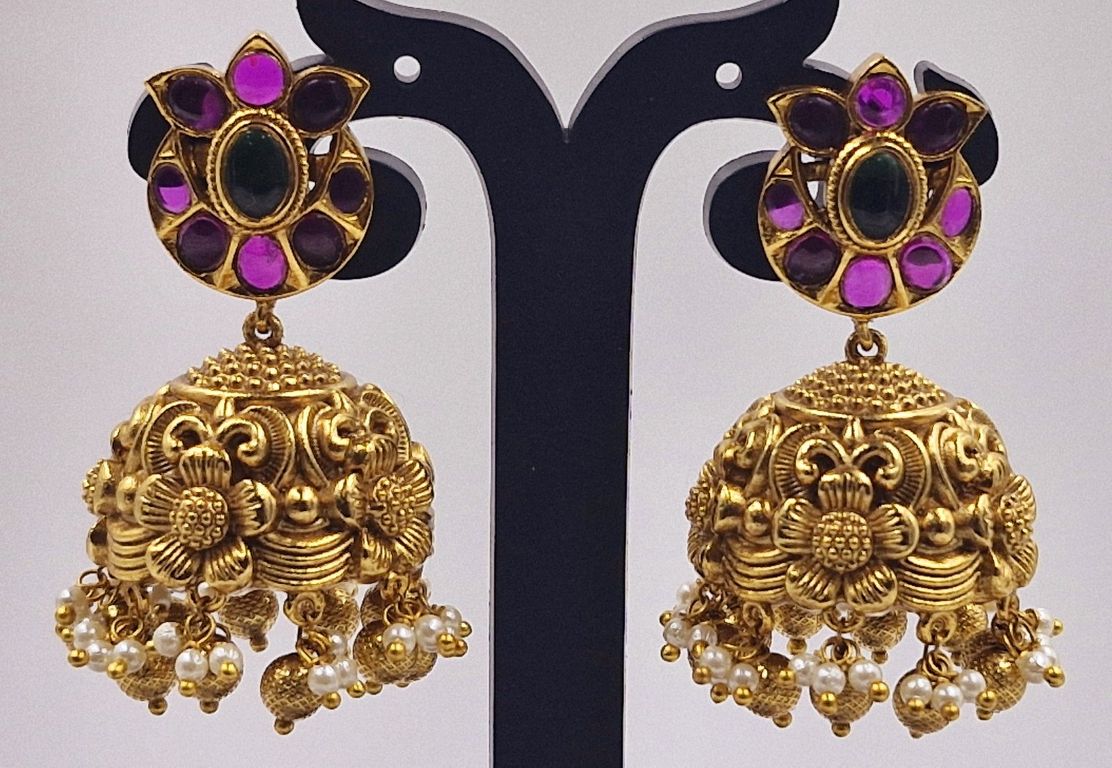 Flower Matte Finished Jhumkha Flower Matte Finished Jhumkha - Image 2