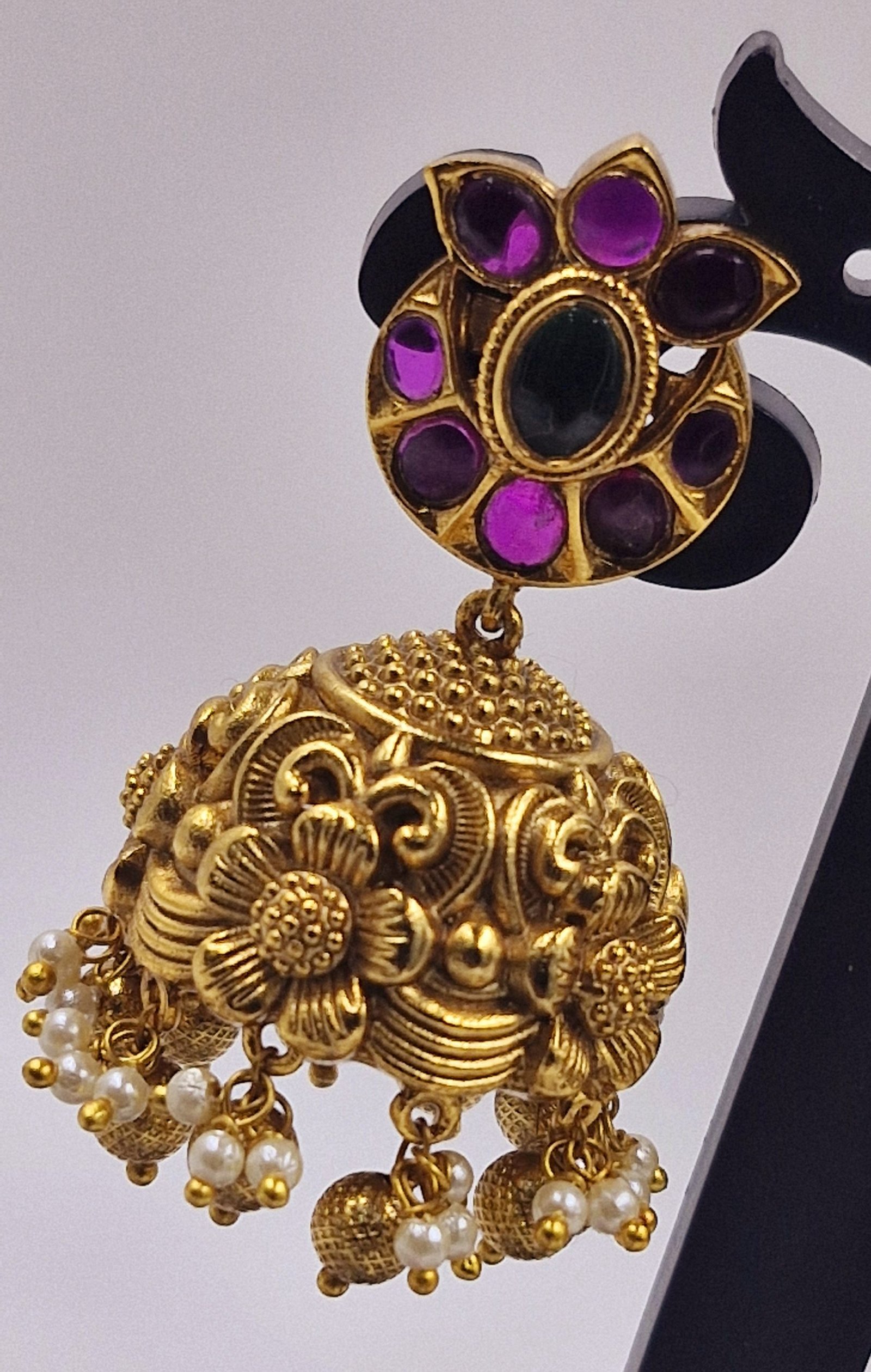 Flower Matte Finished Jhumkha Flower Matte Finished Jhumkha - Image 3