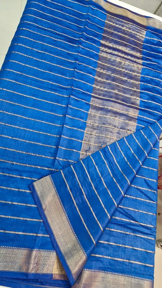 Blue Premium Casual Soft Silk Saree Blue Premium Casual Soft Silk Saree - Image 4