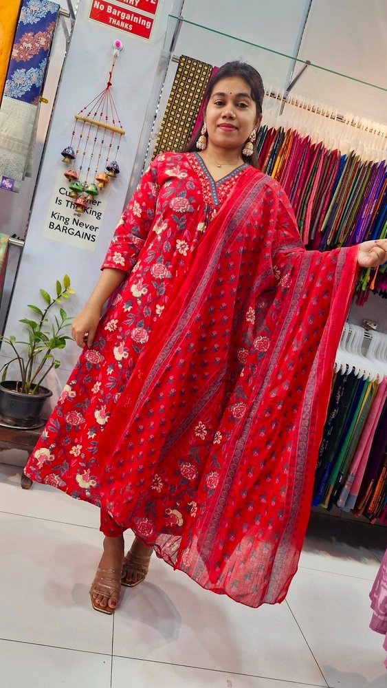 Premium Pink Colour Soft Cotton Ready Made Shalwar Suit