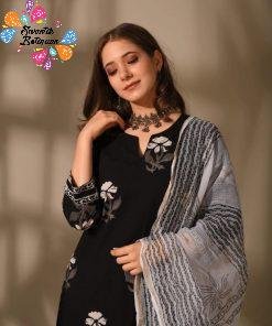 Premium Black and White Colour Soft Cotton Ready Made Shalwar Suit Premium Black and White Colour Soft Cotton Ready Made Shalwar Suit