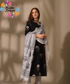 Premium Black and White Colour Soft Cotton Ready Made Shalwar Suit Premium Black and White Colour Soft Cotton Ready Made Shalwar Suit