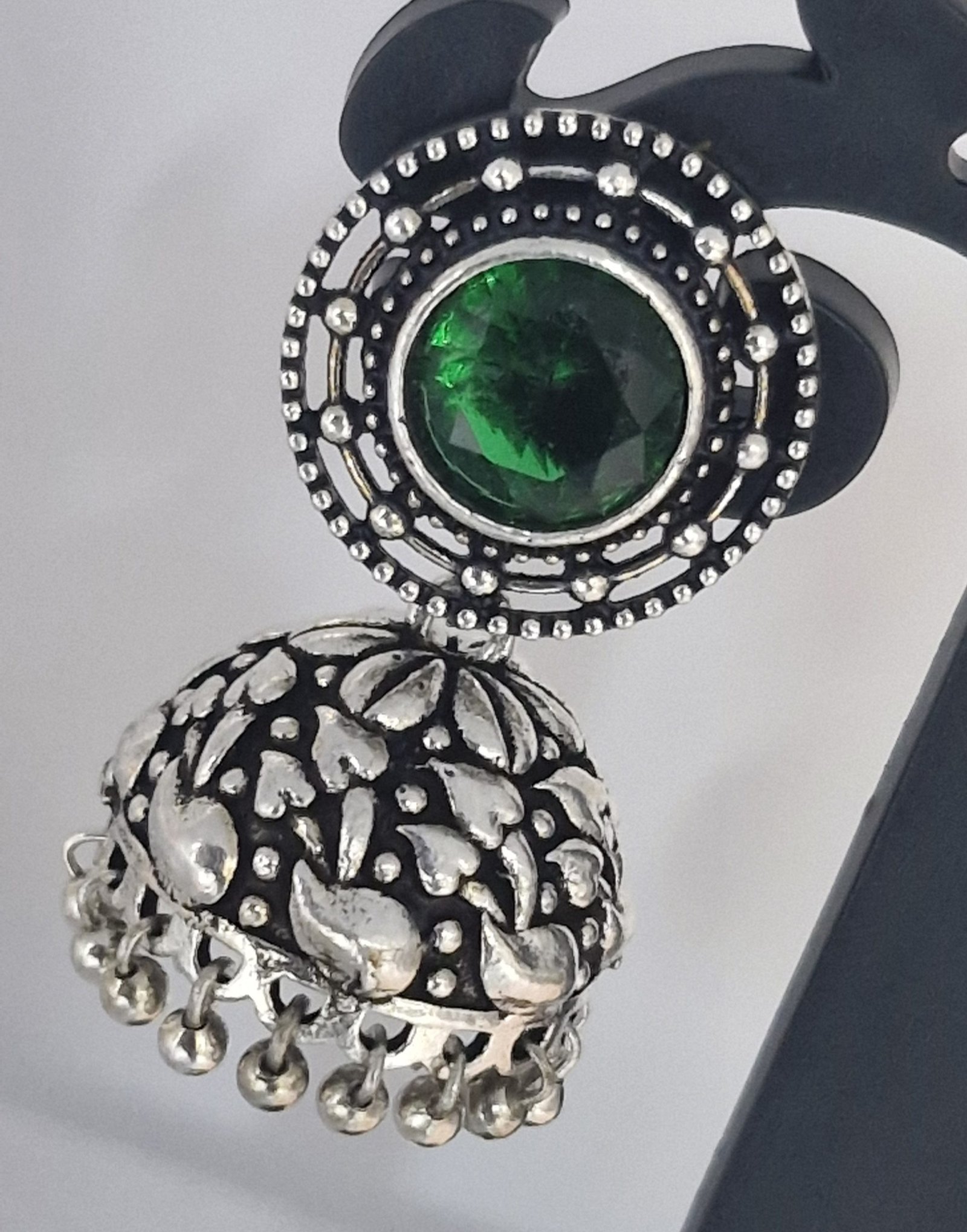 Oxidised Silver Jhumkha Oxidised Silver Jhumkha - Image 2