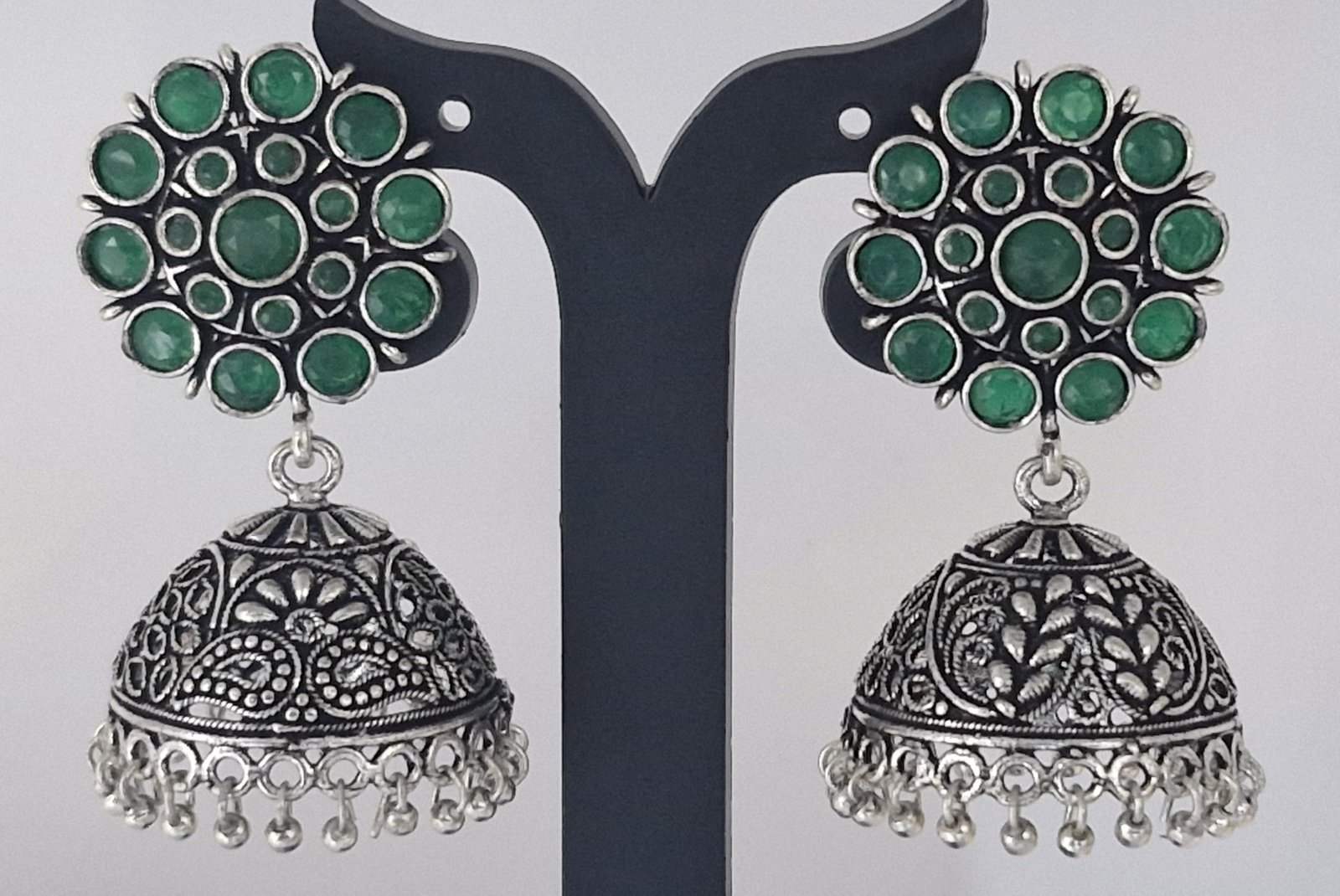 Oxidised Silver Jhumkha Oxidised Silver Jhumkha - Image 3